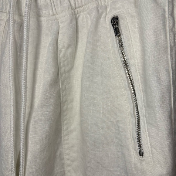 Athleta Cabo Linen Wide Leg Pant, Calla Lily SIZE 0, drawstring travel pant EUC! - Picture 5 of 16